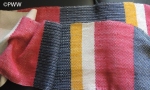 Hilda's dyed and woven silk scarf